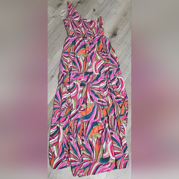 Abel the Label Anthropologie Kelissa One Shoulder Maxi Dress Size M - Picture 2 of 5